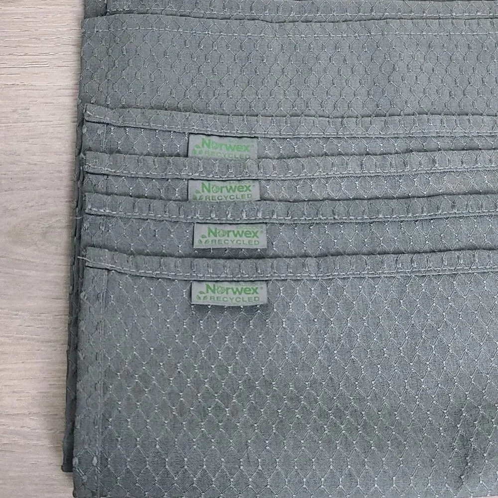 Norwex Napkin Gray Geometric Pattern Set Of 4